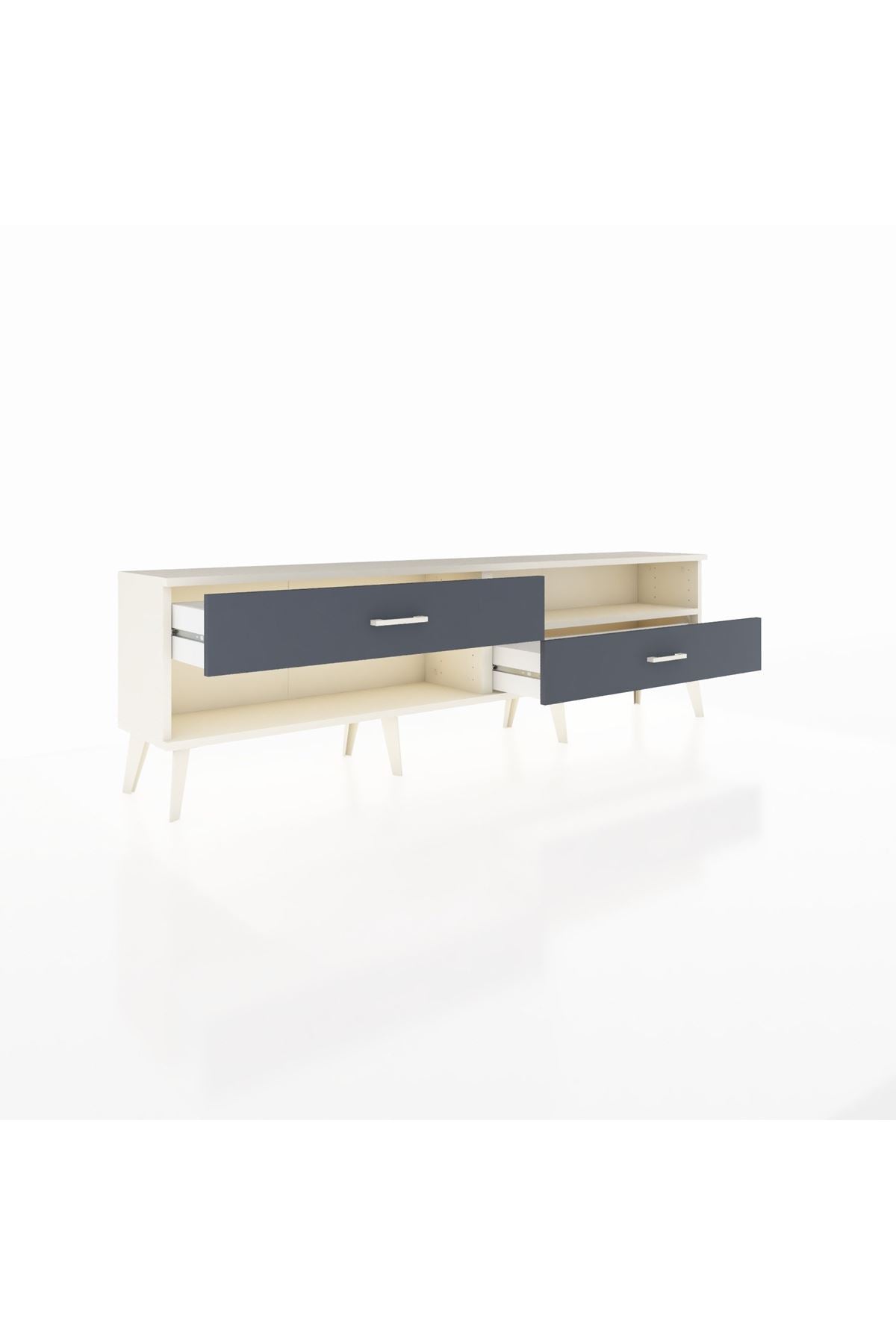 Arges TV Ünitesi Tek Raflı 2 Çekmeceli  176x30x51 Aytaşı-Aytaşı/Antrasit