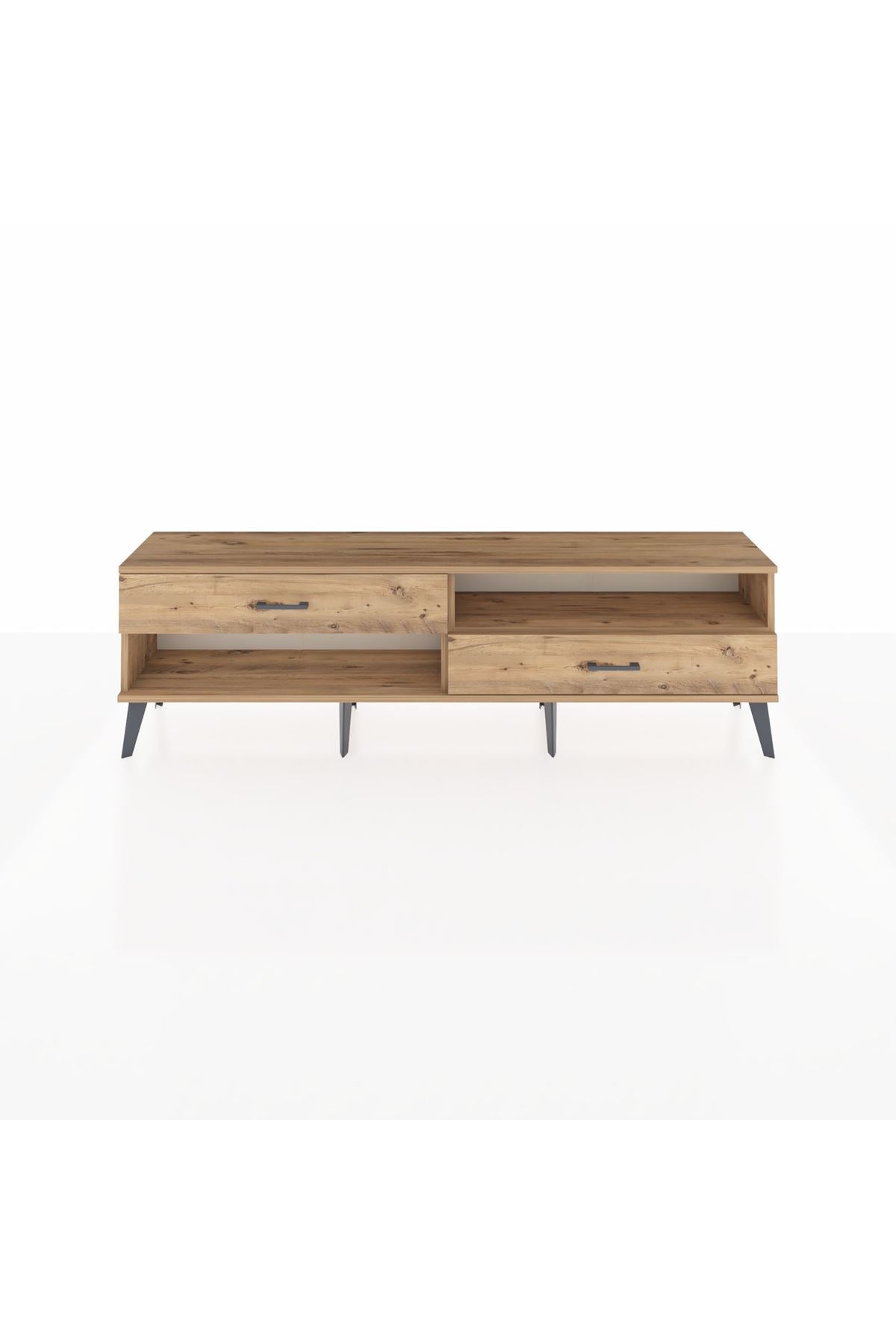 Arges TV Ünitesi Tek Raflı 2 Çekmeceli  176x30x51 Çam-Çam/Çam