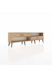 Arges TV Ünitesi Tek Raflı 2 Çekmeceli  176x30x51 Çam-Çam/Çam