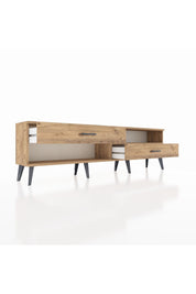 Arges TV Ünitesi Tek Raflı 2 Çekmeceli  176x30x51 Çam-Çam/Çam