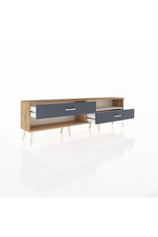 Arges TV Ünitesi Tek Raflı 2 Çekmeceli  176x30x51 Çam-Aytaşı/Antrasit