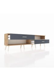 Arges TV Ünitesi Tek Raflı 2 Çekmeceli  176x30x51 Çam-Aytaşı/Antrasit