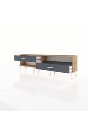 Arges TV Ünitesi Tek Raflı 2 Çekmeceli  176x30x51 Çam-Antrasit/Antrasit