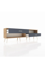 Arges TV Ünitesi Tek Raflı 2 Çekmeceli  176x30x51 Çam-Antrasit/Antrasit