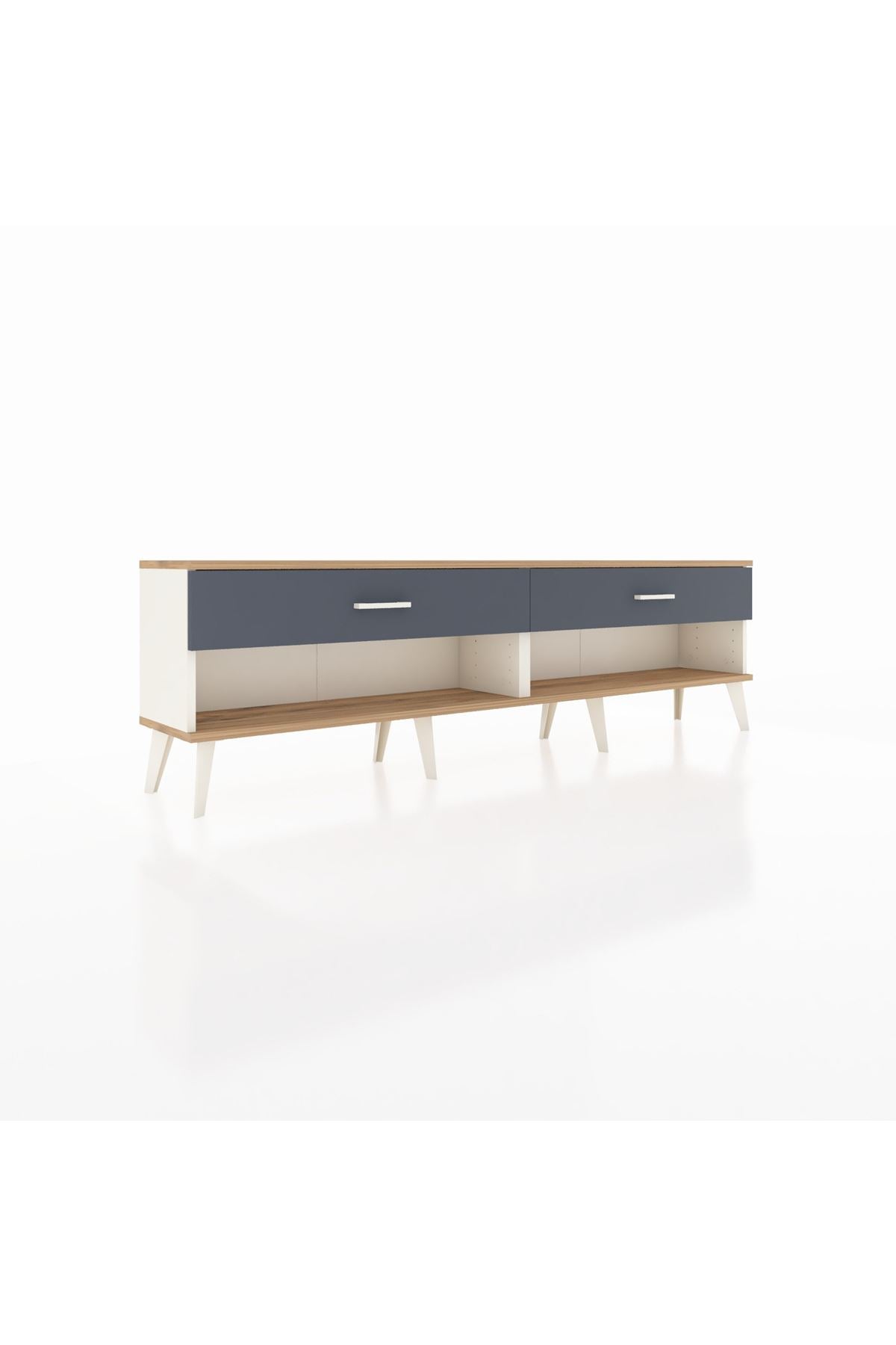 Arges TV Ünitesi 2 Çekmeceli  176x30x51 Aytaşı-Çam/Antrasit