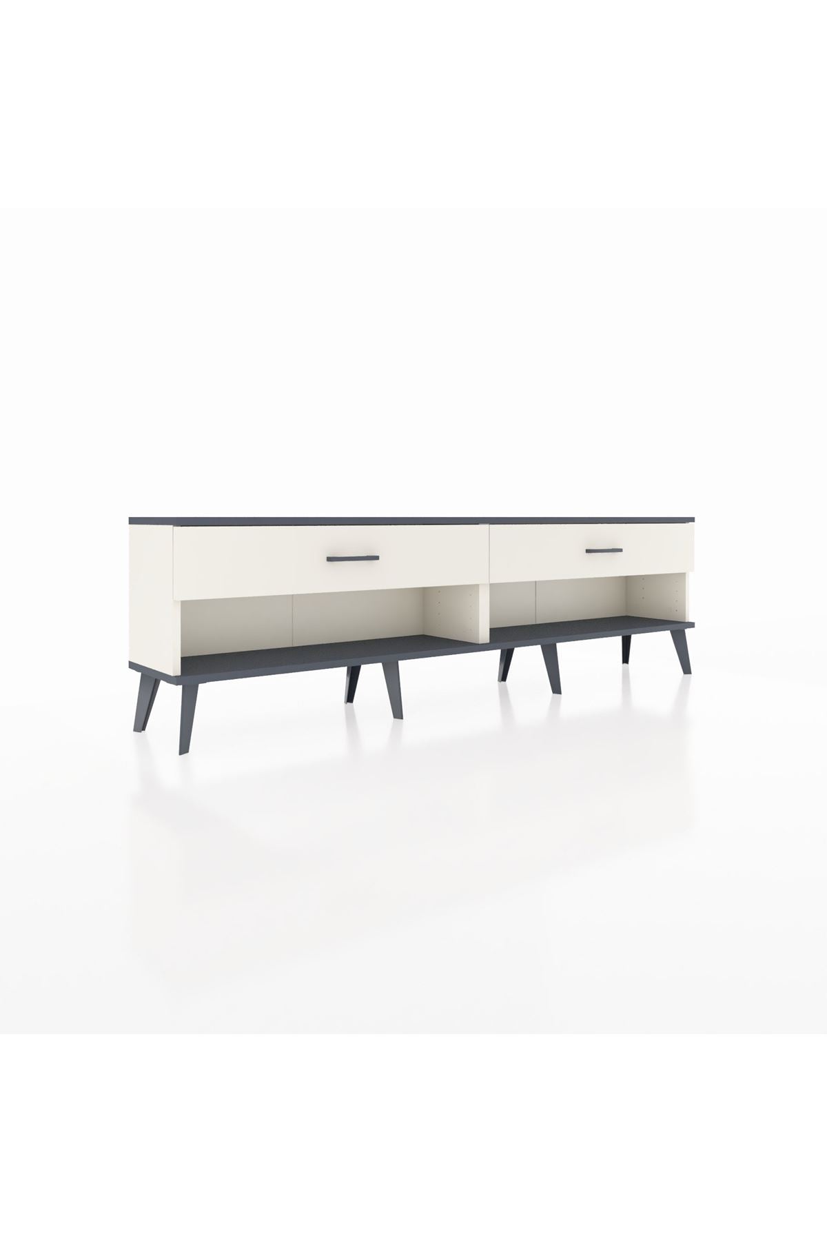 Arges TV Ünitesi 2 Çekmeceli  176x30x51 Aytaşı-Antrasit/Aytaşı