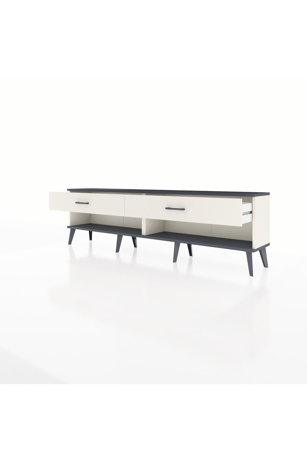 Arges TV Ünitesi 2 Çekmeceli  176x30x51 Aytaşı-Antrasit/Aytaşı