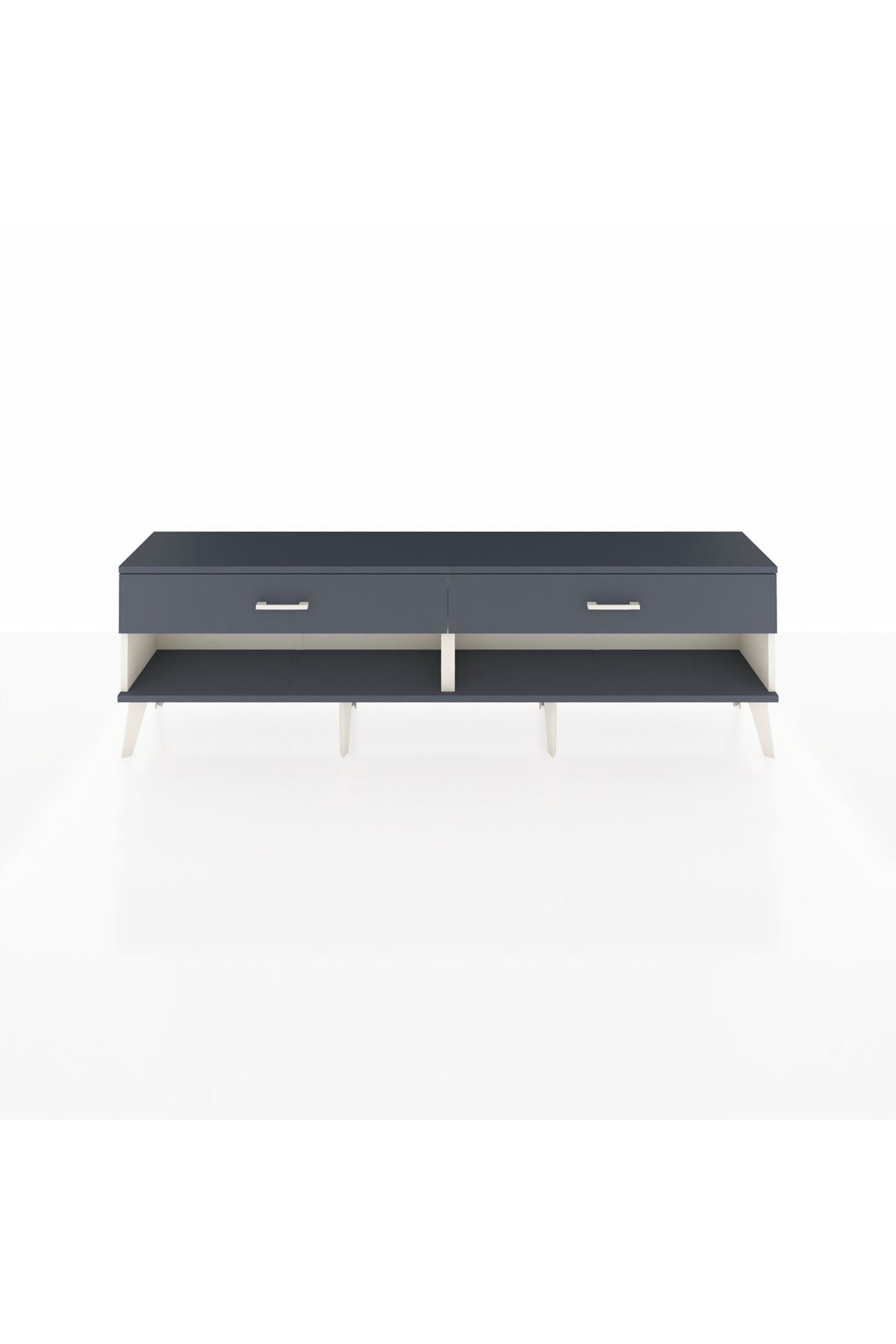 Arges TV Ünitesi 2 Çekmeceli  176x30x51 Aytaşı-Antrasit/Antrasit