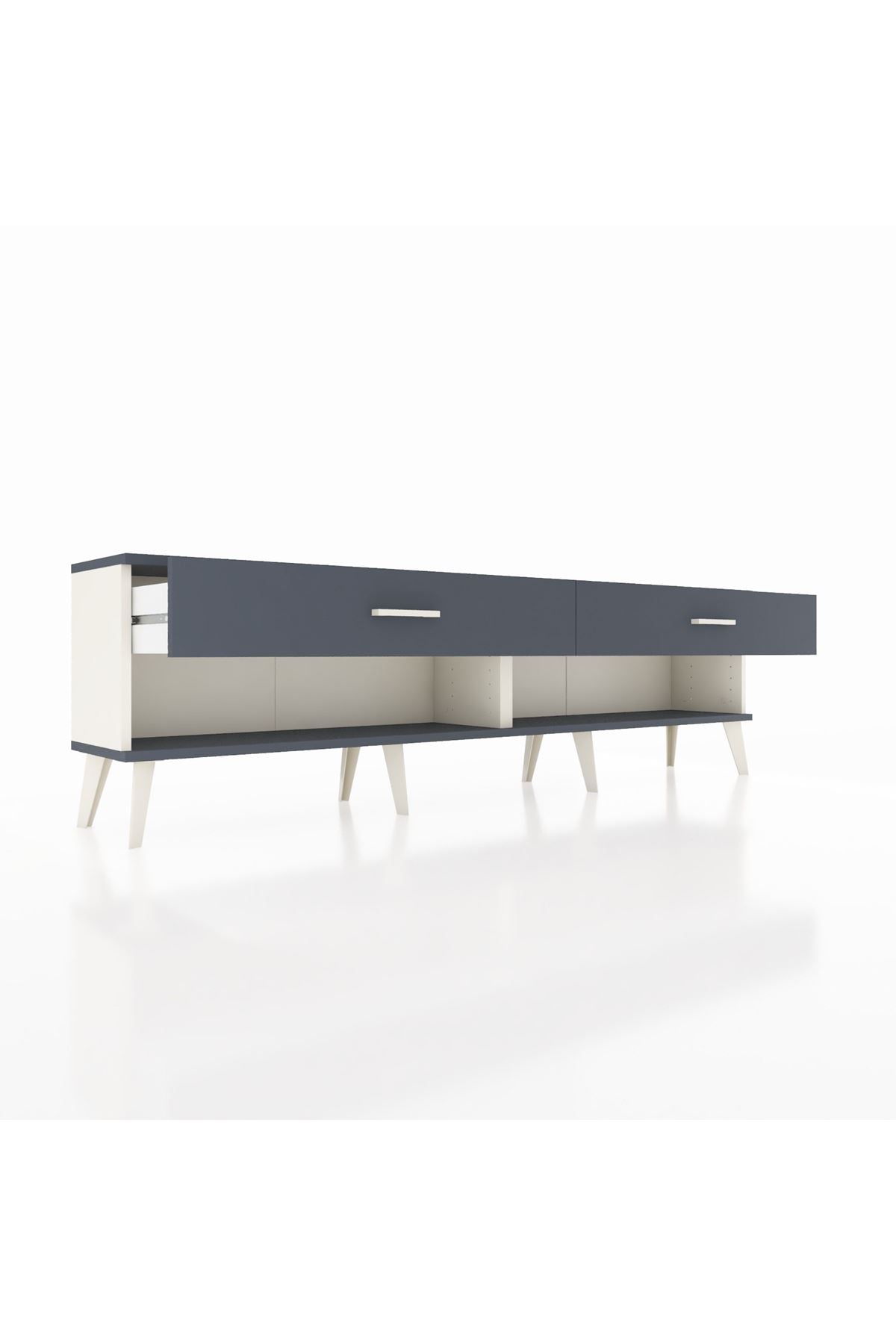 Arges TV Ünitesi 2 Çekmeceli  176x30x51 Aytaşı-Antrasit/Antrasit