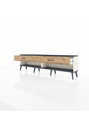 Arges TV Ünitesi 2 Çekmeceli  176x30x51 Aytaşı-Antrasit/Çam