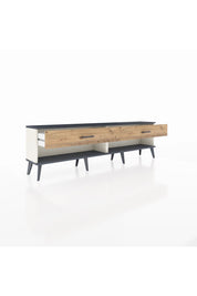 Arges TV Ünitesi 2 Çekmeceli  176x30x51 Aytaşı-Antrasit/Çam