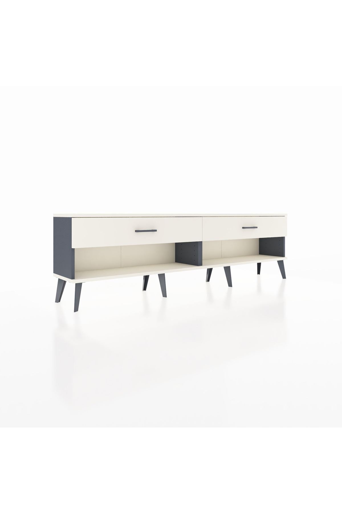 Arges TV Ünitesi 2 Çekmeceli  176x30x51 Antrasit-Aytaşı/Aytaşı