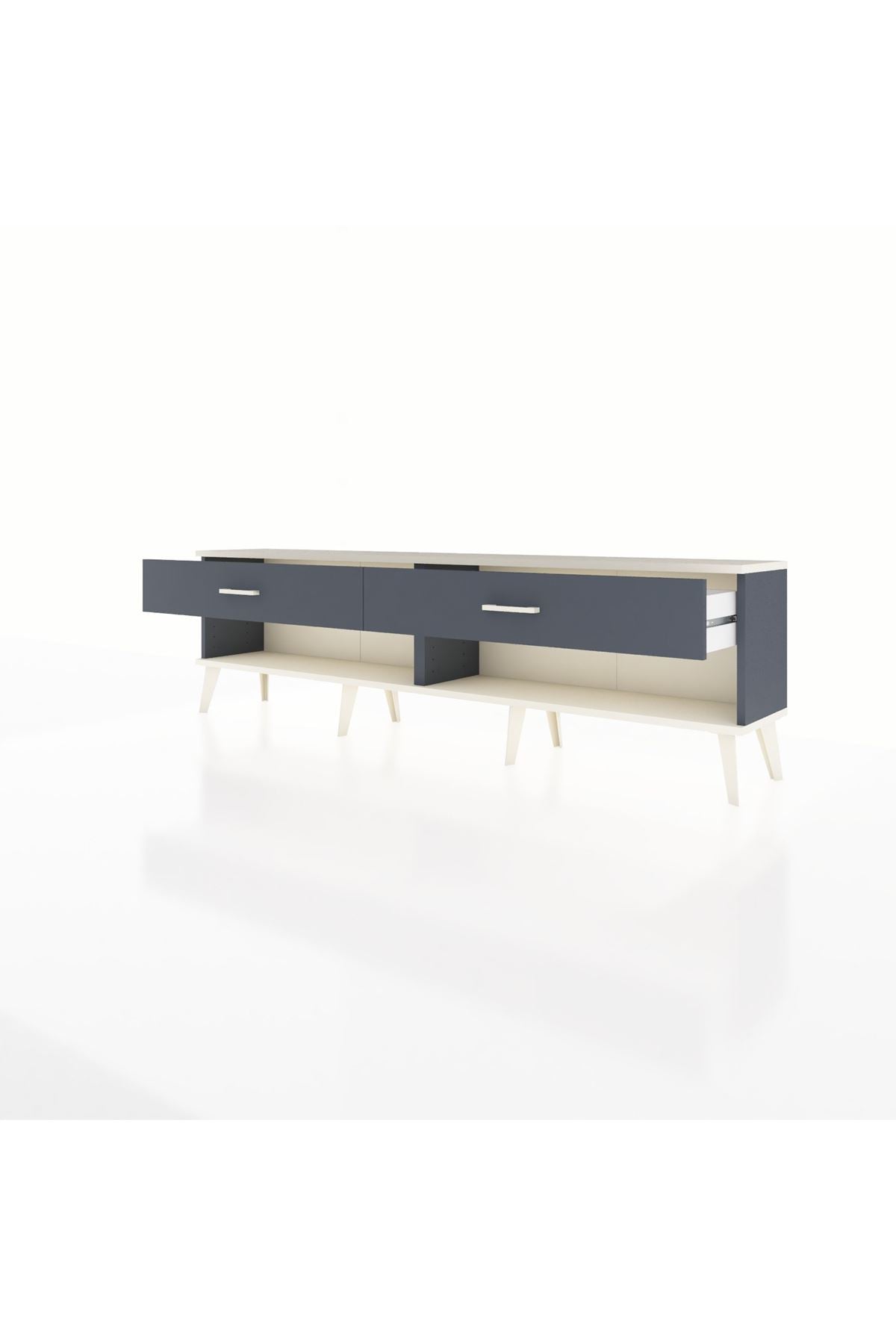 Arges TV Ünitesi 2 Çekmeceli  176x30x51 Antrasit-Aytaşı/Antrasit