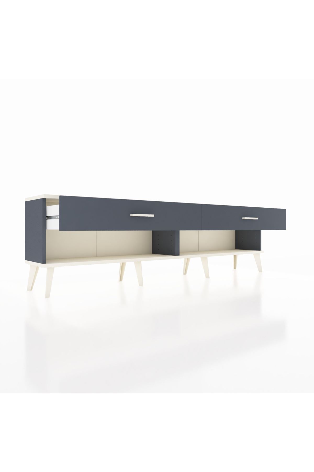 Arges TV Ünitesi 2 Çekmeceli  176x30x51 Antrasit-Aytaşı/Antrasit