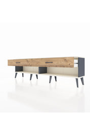 Arges TV Ünitesi 2 Çekmeceli  176x30x51 Antrasit-Aytaşı/Çam