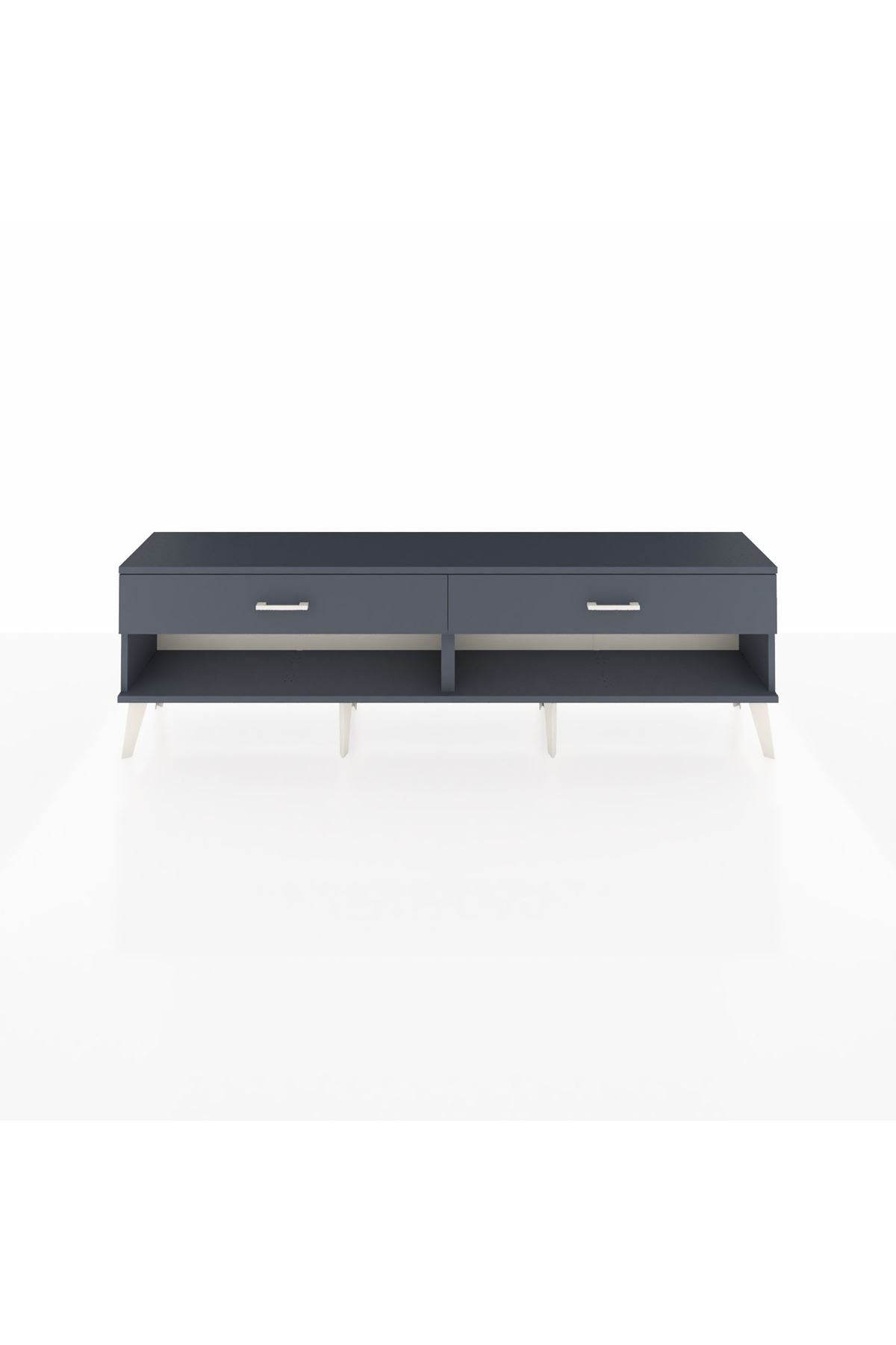 Arges TV Ünitesi 2 Çekmeceli  176x30x51 Antrasit-Antrasit/Antrasit