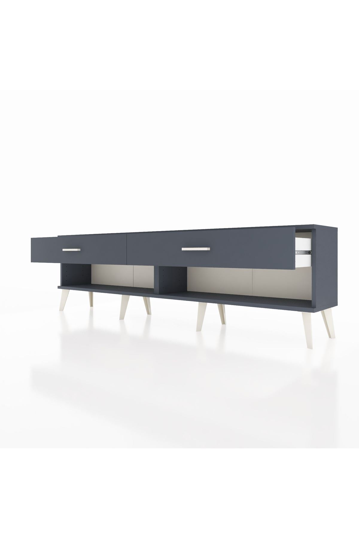 Arges TV Ünitesi 2 Çekmeceli  176x30x51 Antrasit-Antrasit/Antrasit