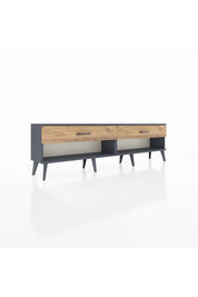 Arges TV Ünitesi 2 Çekmeceli  176x30x51 Antrasit-Antrasit/Çam