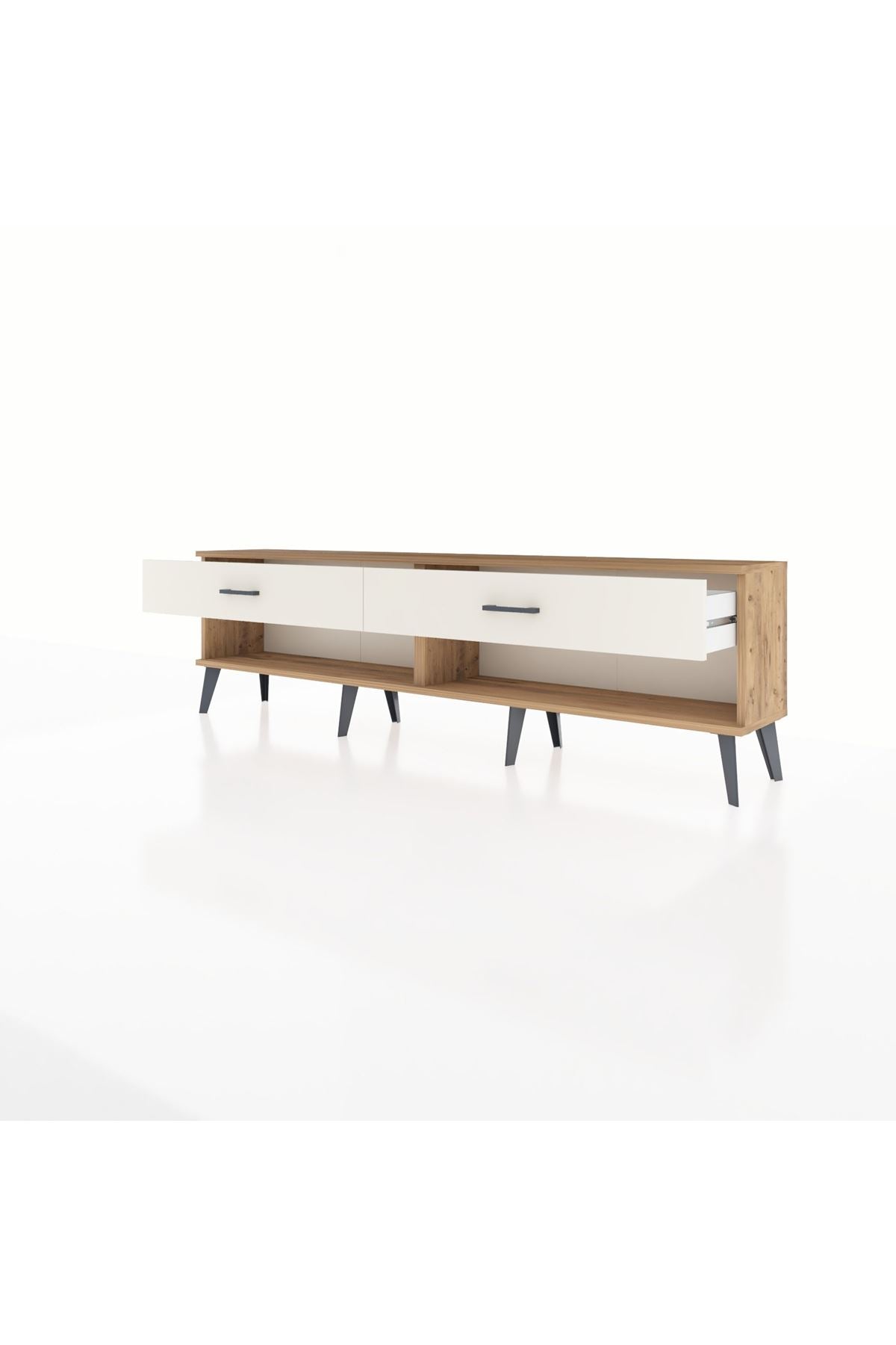 Arges TV Ünitesi 2 Çekmeceli  176x30x51 Çam-Çam/Aytaşı