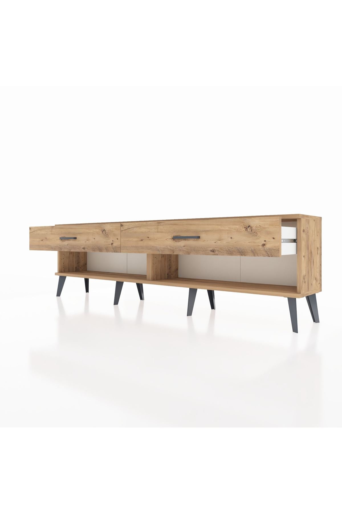 Arges TV Ünitesi 2 Çekmeceli  176x30x51 Çam-Çam/Çam