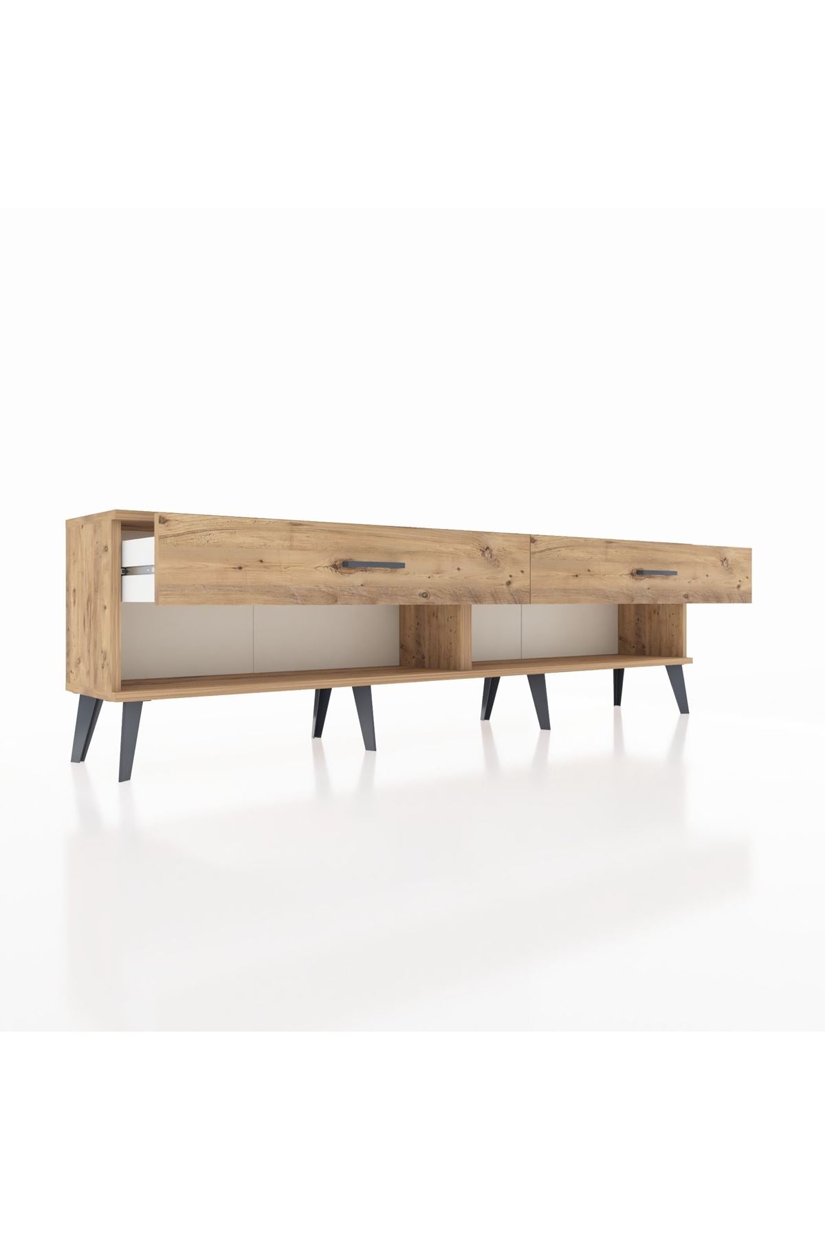 Arges TV Ünitesi 2 Çekmeceli  176x30x51 Çam-Çam/Çam