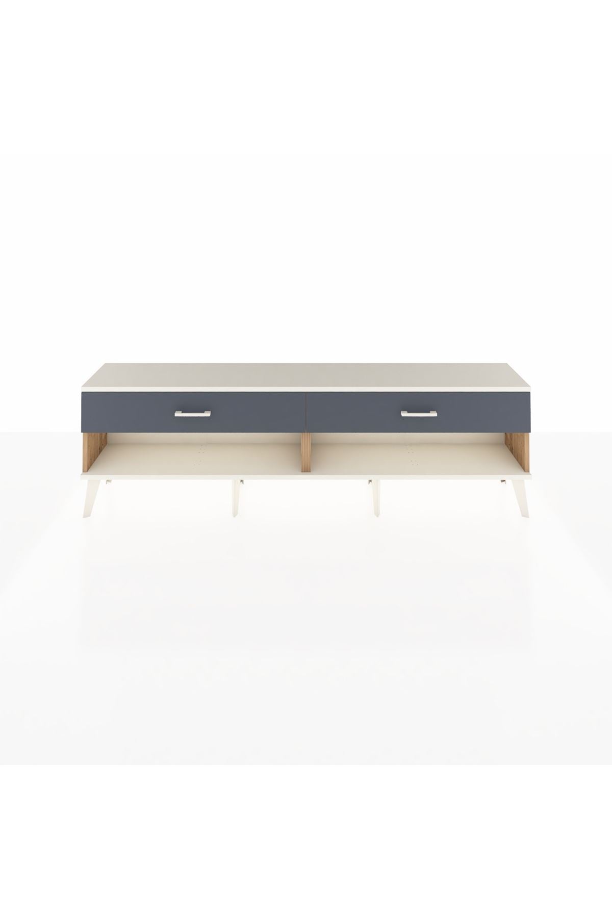 Arges TV Ünitesi 2 Çekmeceli  176x30x51 Çam-Aytaşı/Antrasit