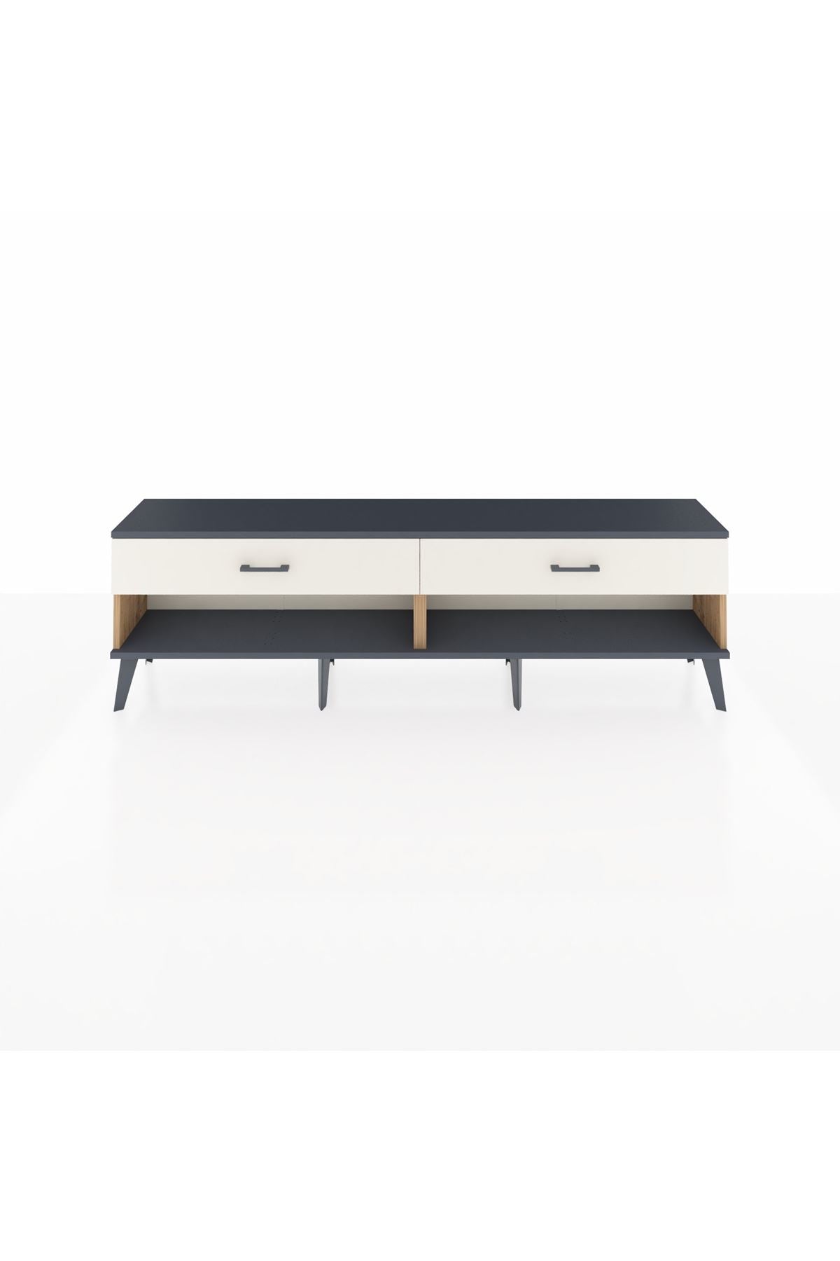 Arges TV Ünitesi 2 Çekmeceli  176x30x51 Çam-Antrasit/Aytaşı