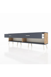 Arges TV Ünitesi 2 Çekmeceli  176x30x51 Çam-Antrasit/Antrasit