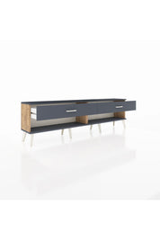 Arges TV Ünitesi 2 Çekmeceli  176x30x51 Çam-Antrasit/Antrasit