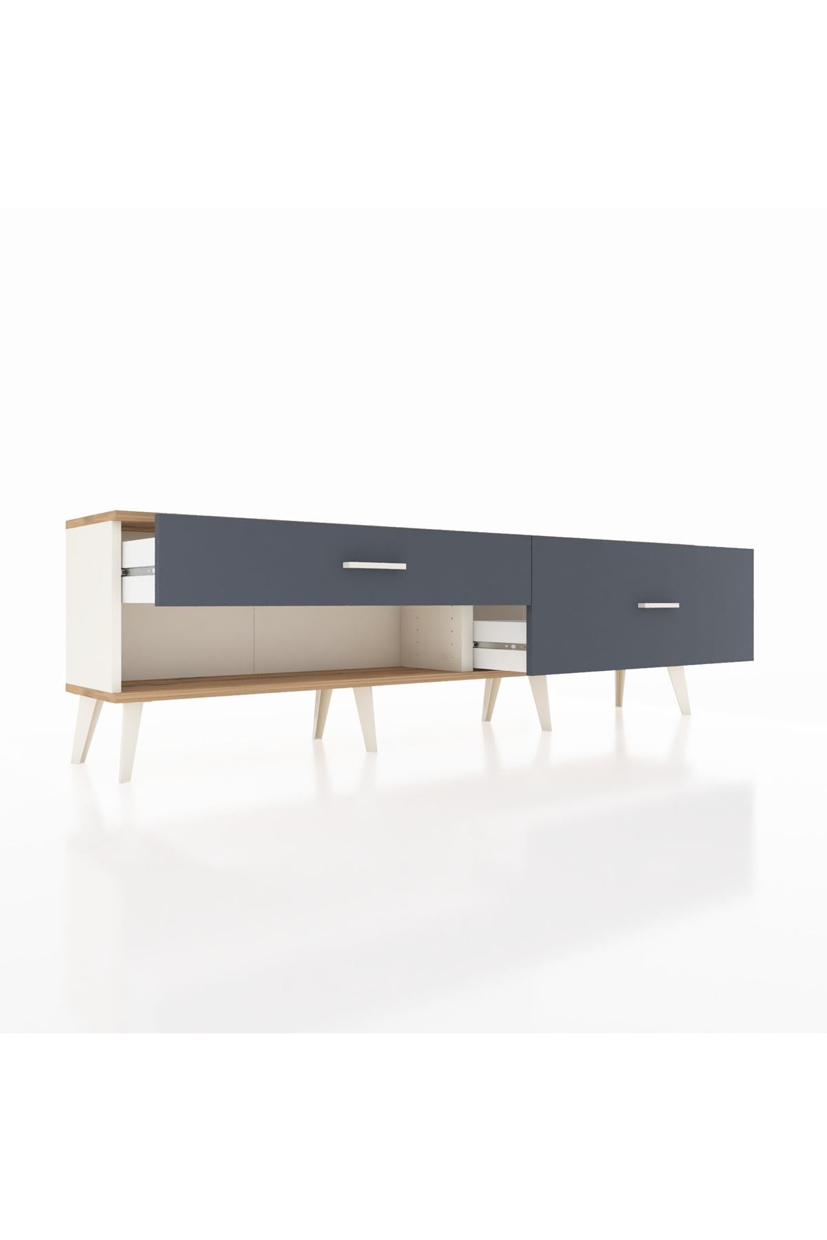 Arges TV Ünitesi 2 Çekmeceli  176x30x51 Aytaşı-Çam/Antrasit