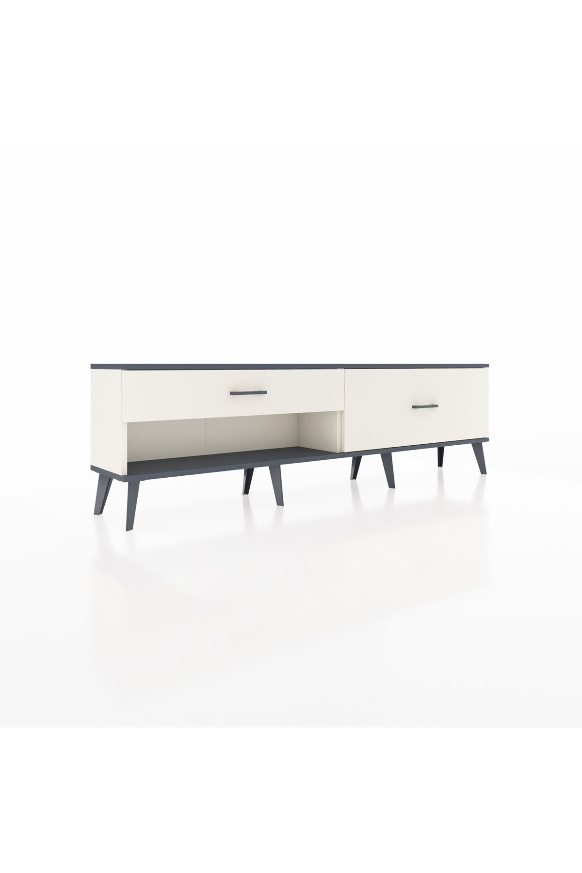 Arges TV Ünitesi 2 Çekmeceli  176x30x51 Aytaşı-Antrasit/Aytaşı