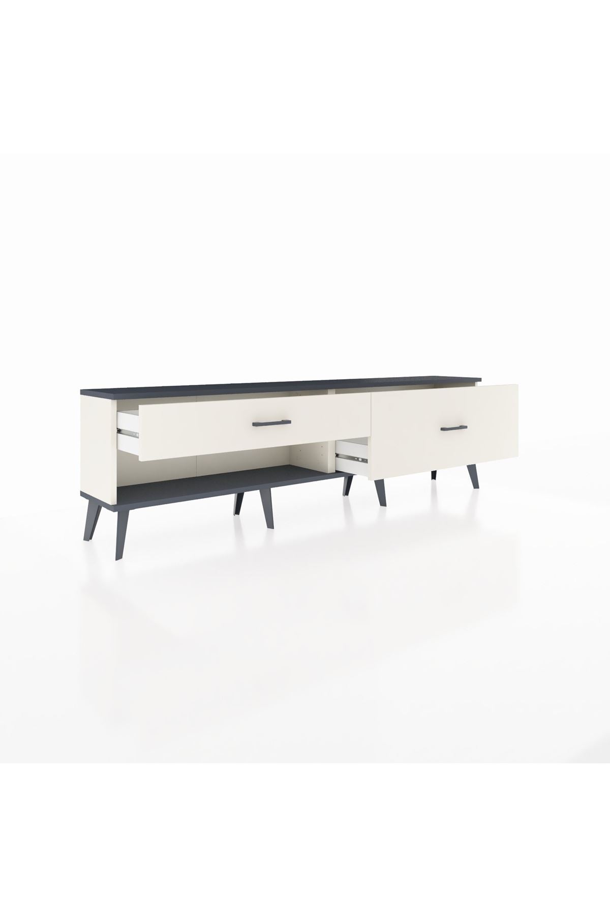 Arges TV Ünitesi 2 Çekmeceli  176x30x51 Aytaşı-Antrasit/Aytaşı