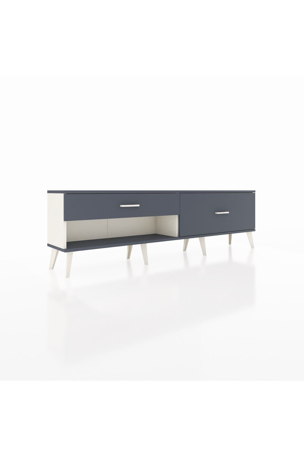 Arges TV Ünitesi 2 Çekmeceli  176x30x51 Aytaşı-Antrasit/Antrasit