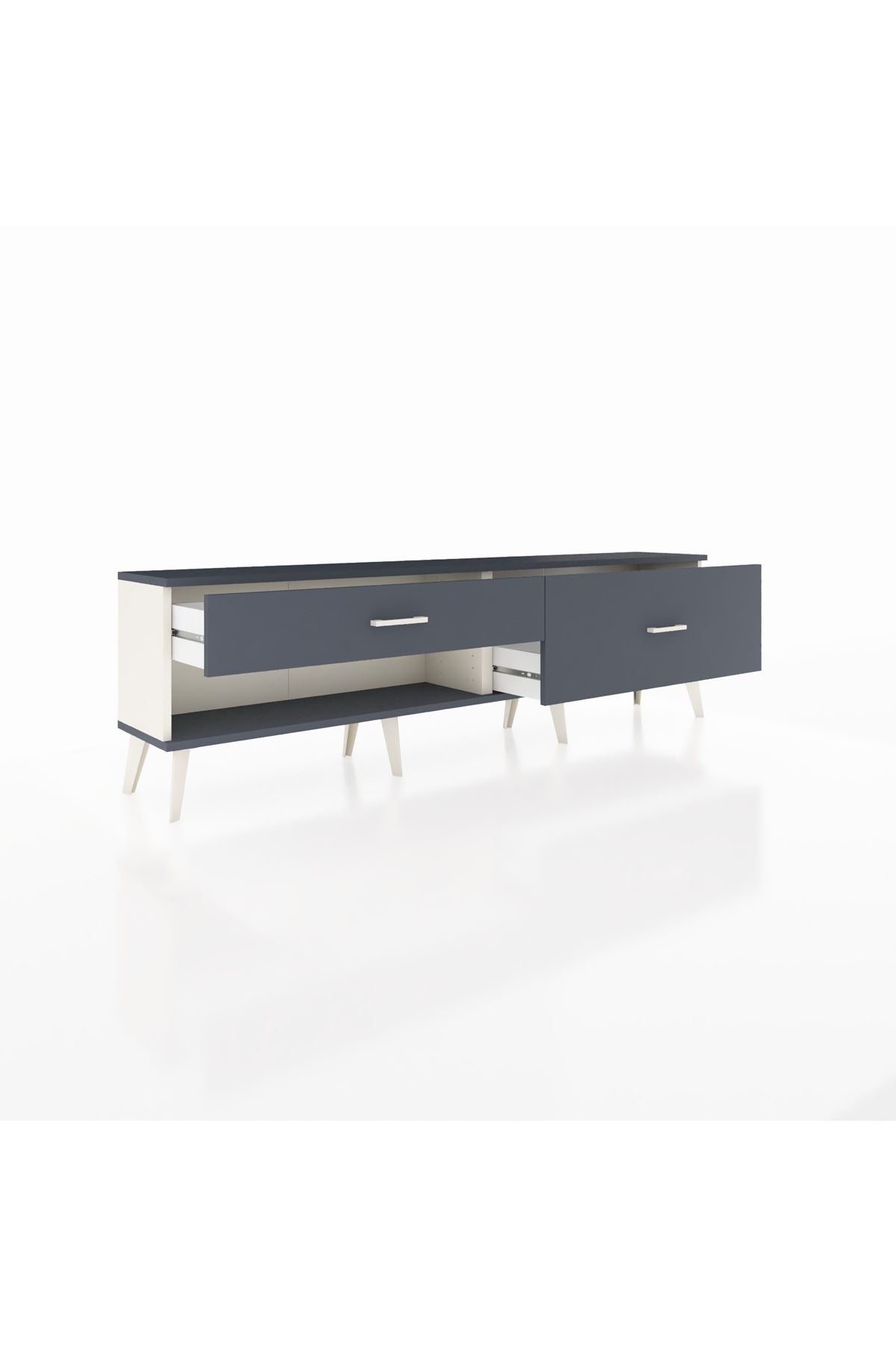 Arges TV Ünitesi 2 Çekmeceli  176x30x51 Aytaşı-Antrasit/Antrasit