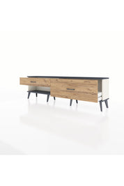 Arges TV Ünitesi 2 Çekmeceli  176x30x51 Aytaşı-Antrasit/Çam