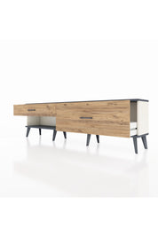 Arges TV Ünitesi 2 Çekmeceli  176x30x51 Aytaşı-Antrasit/Çam