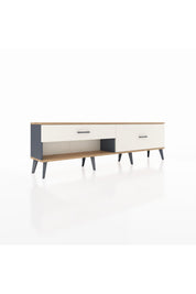 Arges TV Ünitesi 2 Çekmeceli  176x30x51 Antrasit-Çam/Aytaşı