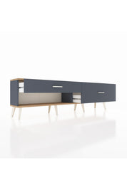 Arges TV Ünitesi 2 Çekmeceli  176x30x51 Antrasit-Çam/Antrasit