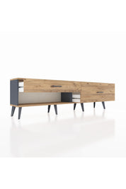 Arges TV Ünitesi 2 Çekmeceli  176x30x51 Antrasit-Çam/Çam