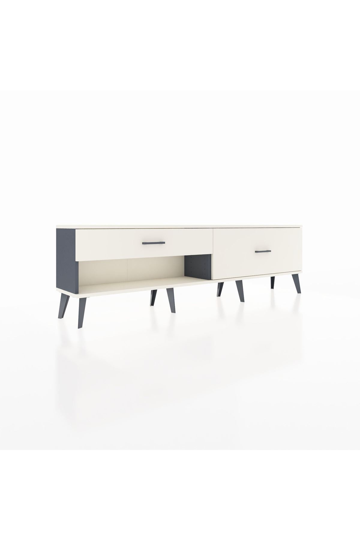 Arges TV Ünitesi 2 Çekmeceli  176x30x51 Antrasit-Aytaşı/Aytaşı