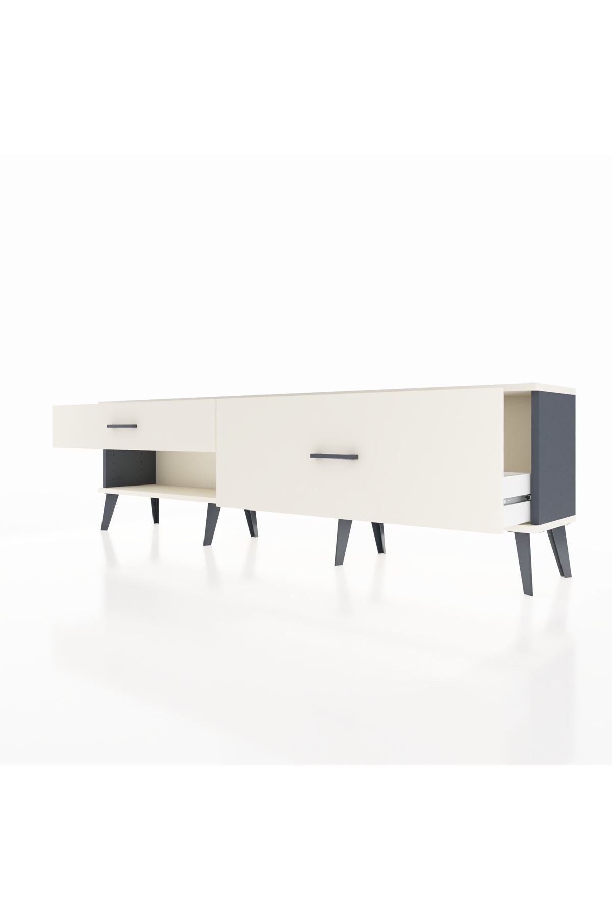 Arges TV Ünitesi 2 Çekmeceli  176x30x51 Antrasit-Aytaşı/Aytaşı