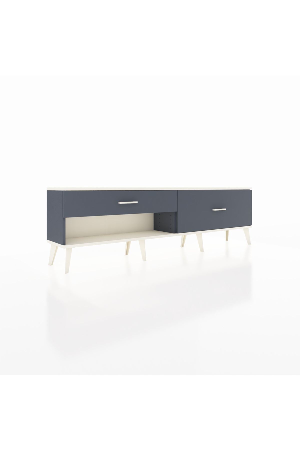 Arges TV Ünitesi 2 Çekmeceli  176x30x51 Antrasit-Aytaşı/Antrasit