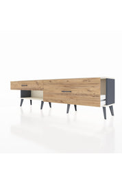 Arges TV Ünitesi 2 Çekmeceli  176x30x51 Antrasit-Aytaşı/Çam