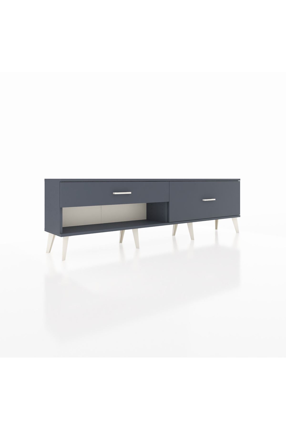 Arges TV Ünitesi 2 Çekmeceli  176x30x51 Antrasit-Antrasit/Antrasit