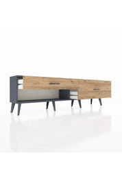 Arges TV Ünitesi 2 Çekmeceli  176x30x51 Antrasit-Antrasit/Çam