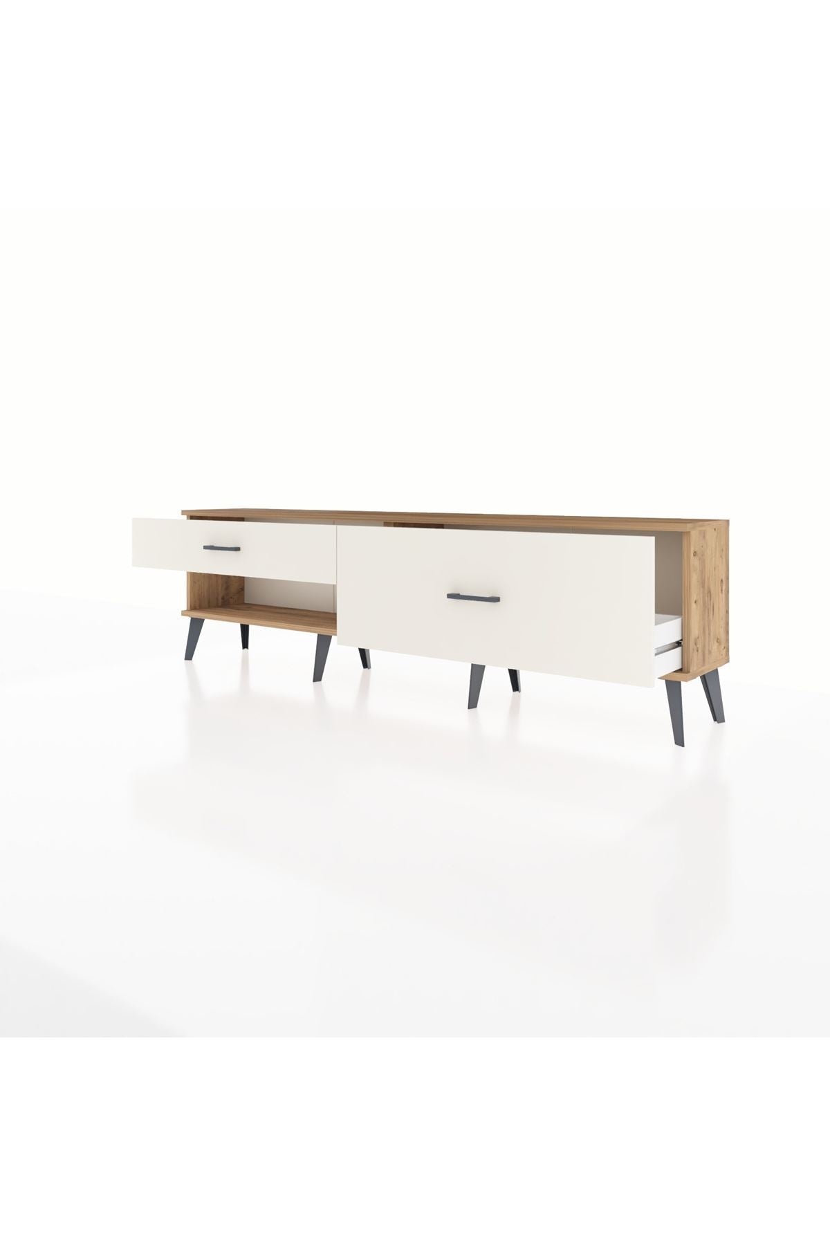 Arges TV Ünitesi 2 Çekmeceli  176x30x51 Çam-Çam/Aytaşı