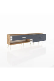 Arges TV Ünitesi 2 Çekmeceli  176x30x51 Çam-Çam/Antrasit