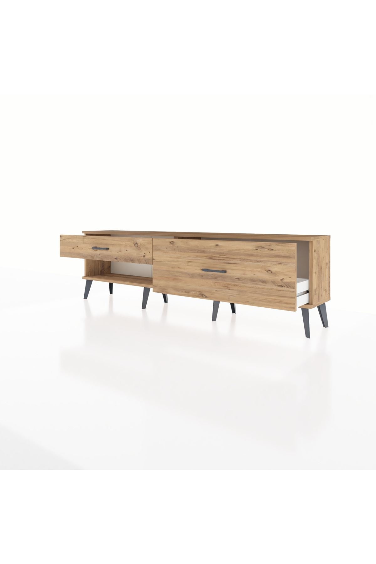 Arges TV Ünitesi 2 Çekmeceli  176x30x51 Çam-Çam/Çam