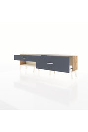 Arges TV Ünitesi 2 Çekmeceli  176x30x51 Çam-Aytaşı/Antrasit