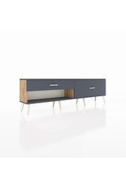 Arges TV Ünitesi 2 Çekmeceli  176x30x51 Çam-Antrasit/Antrasit